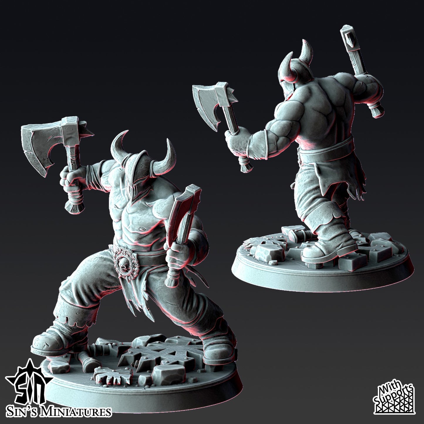 Miniatura Los Segadores de Sangre Reinos del Caos resina 32mm sin pintar - Drakholm