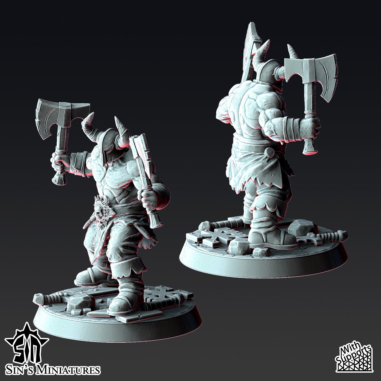 Miniatura Los Segadores de Sangre Reinos del Caos resina 32mm sin pintar - Drakholm