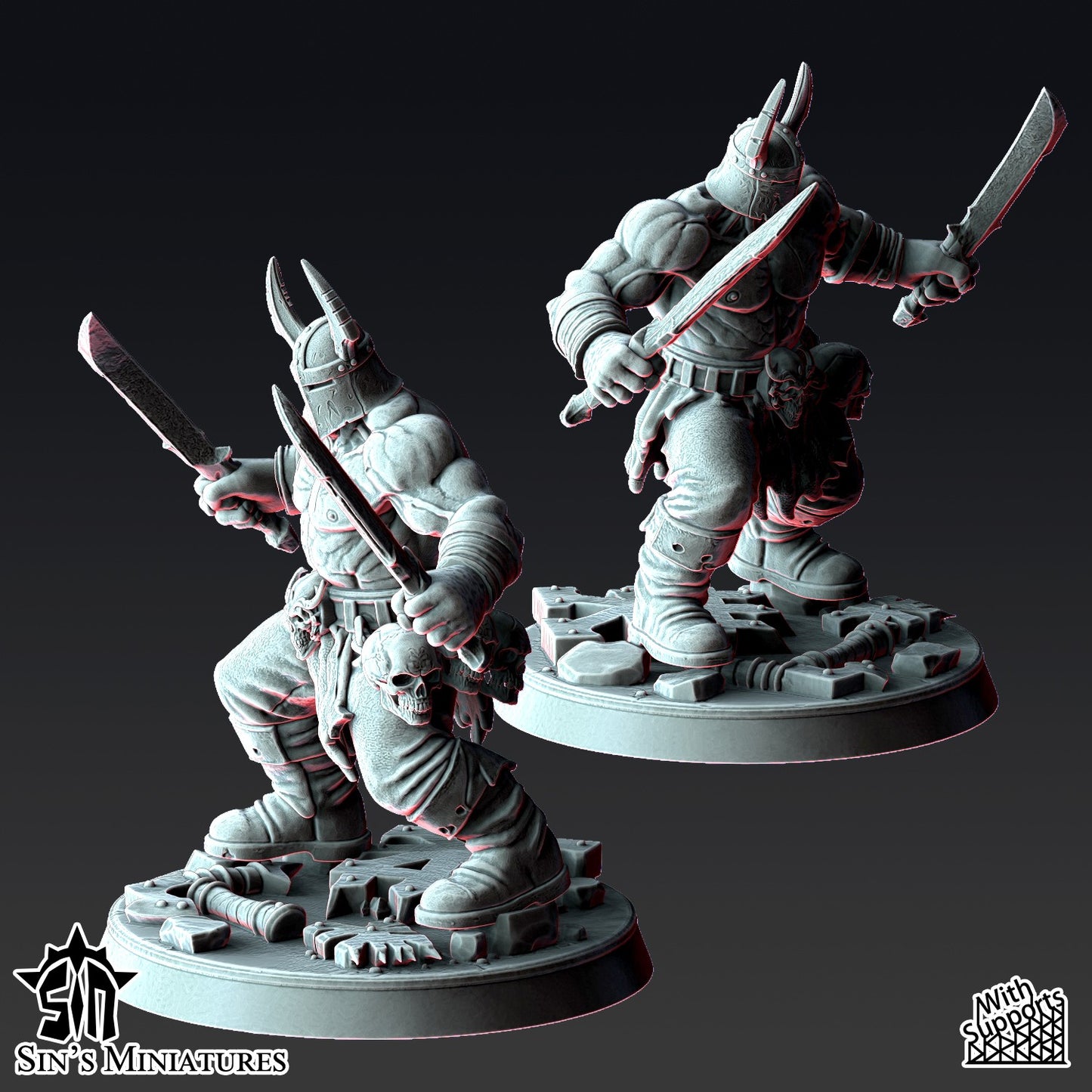 Miniatura Los Segadores de Sangre Reinos del Caos resina 32mm sin pintar - Drakholm