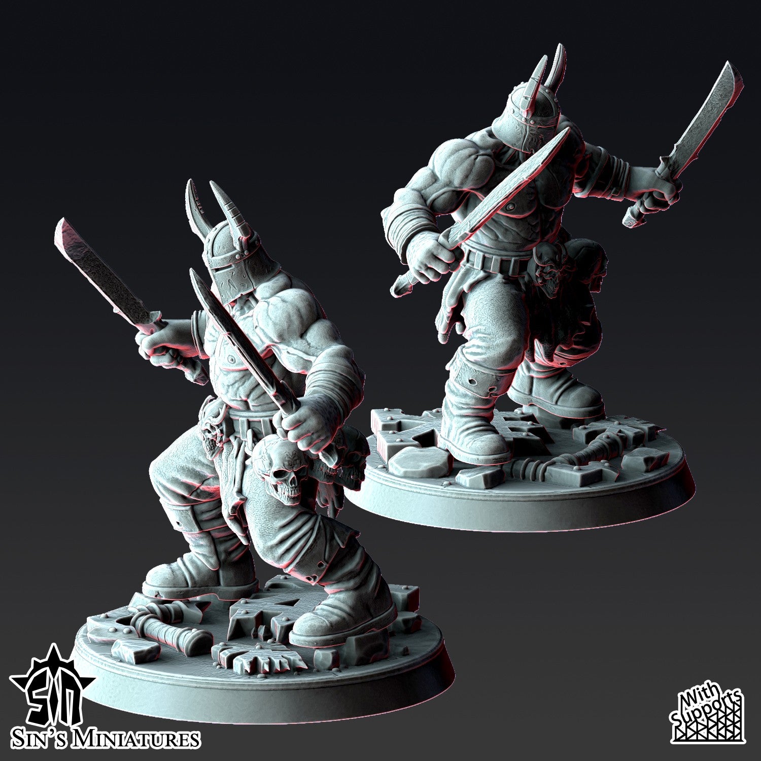 Miniatura Los Segadores de Sangre Reinos del Caos resina 32mm sin pintar - Drakholm