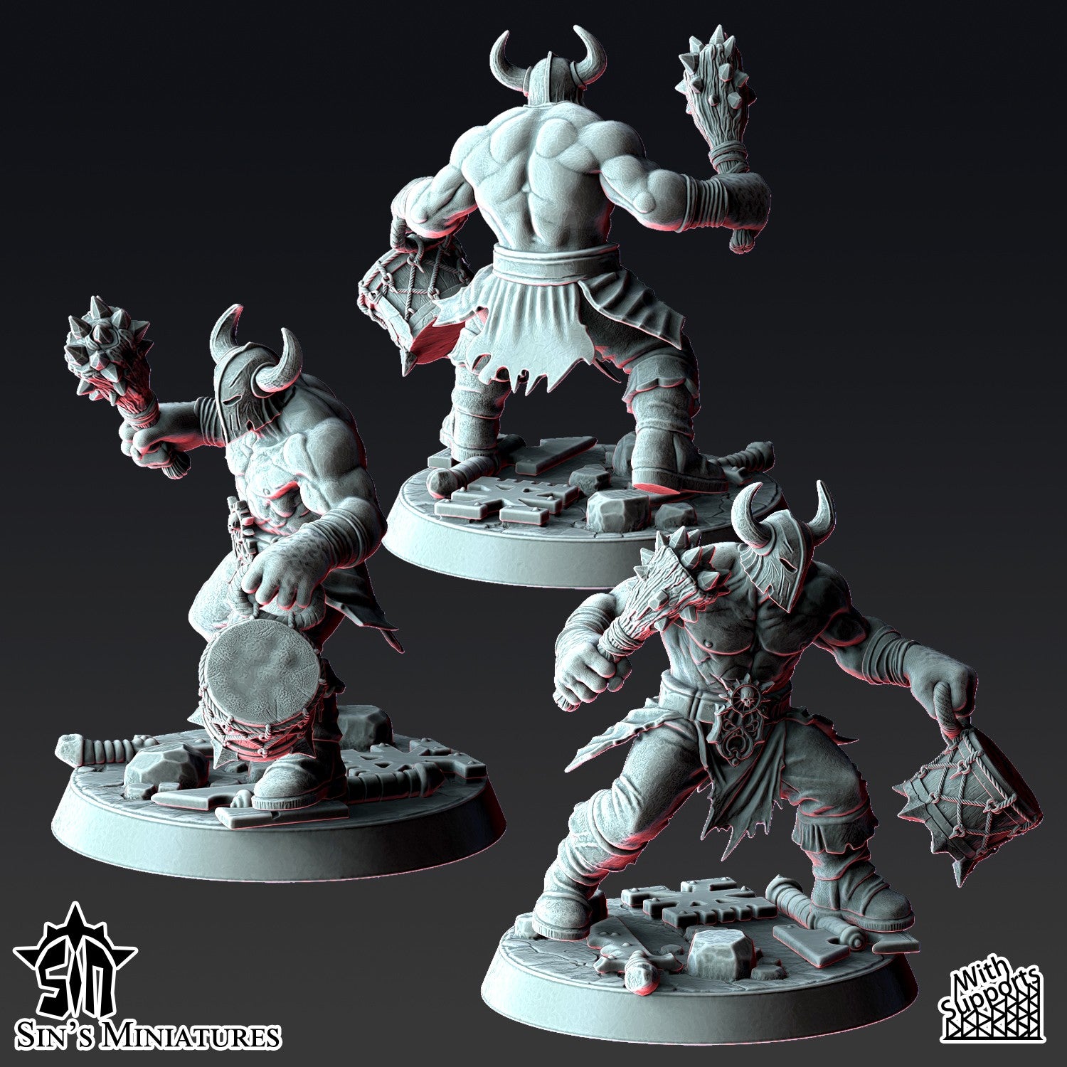 Miniatura Los Segadores de Sangre Reinos del Caos resina 32mm sin pintar - Drakholm