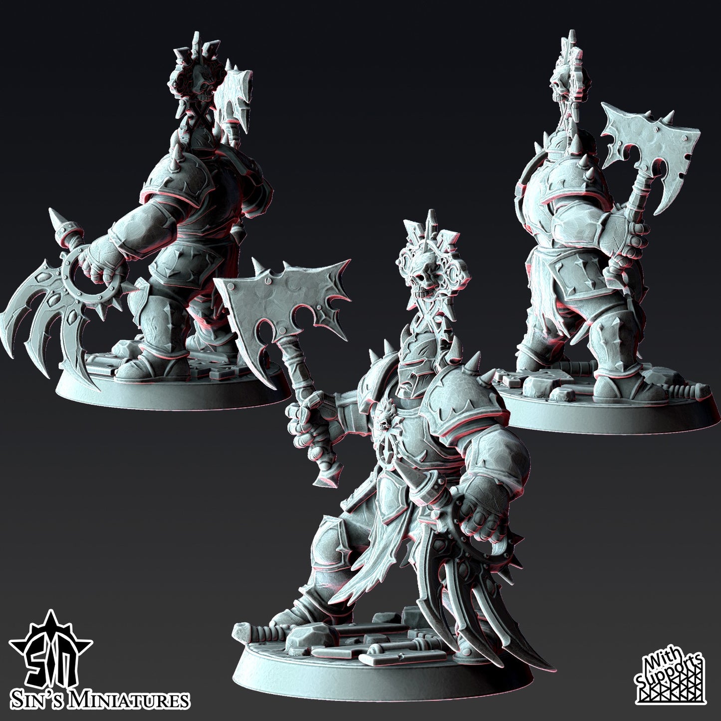 Miniatura Guerreros de la Sangre Revisados Reinos del Caos resina 32mm sin pintar - Drakholm