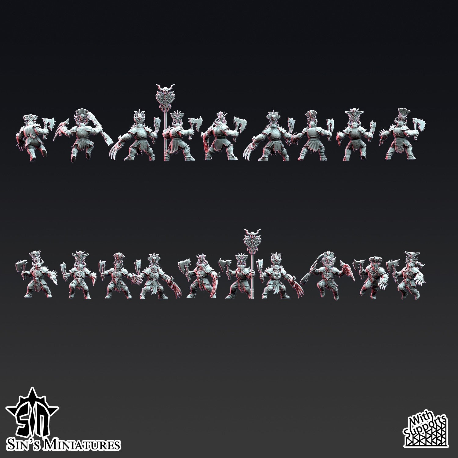 Miniatura Guerreros de la Sangre Revisados Reinos del Caos resina 32mm sin pintar - Drakholm