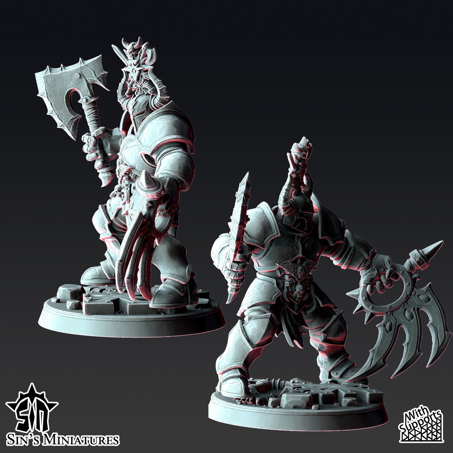 Miniatura Guerreros de la Sangre Revisados Reinos del Caos resina 32mm sin pintar - Drakholm