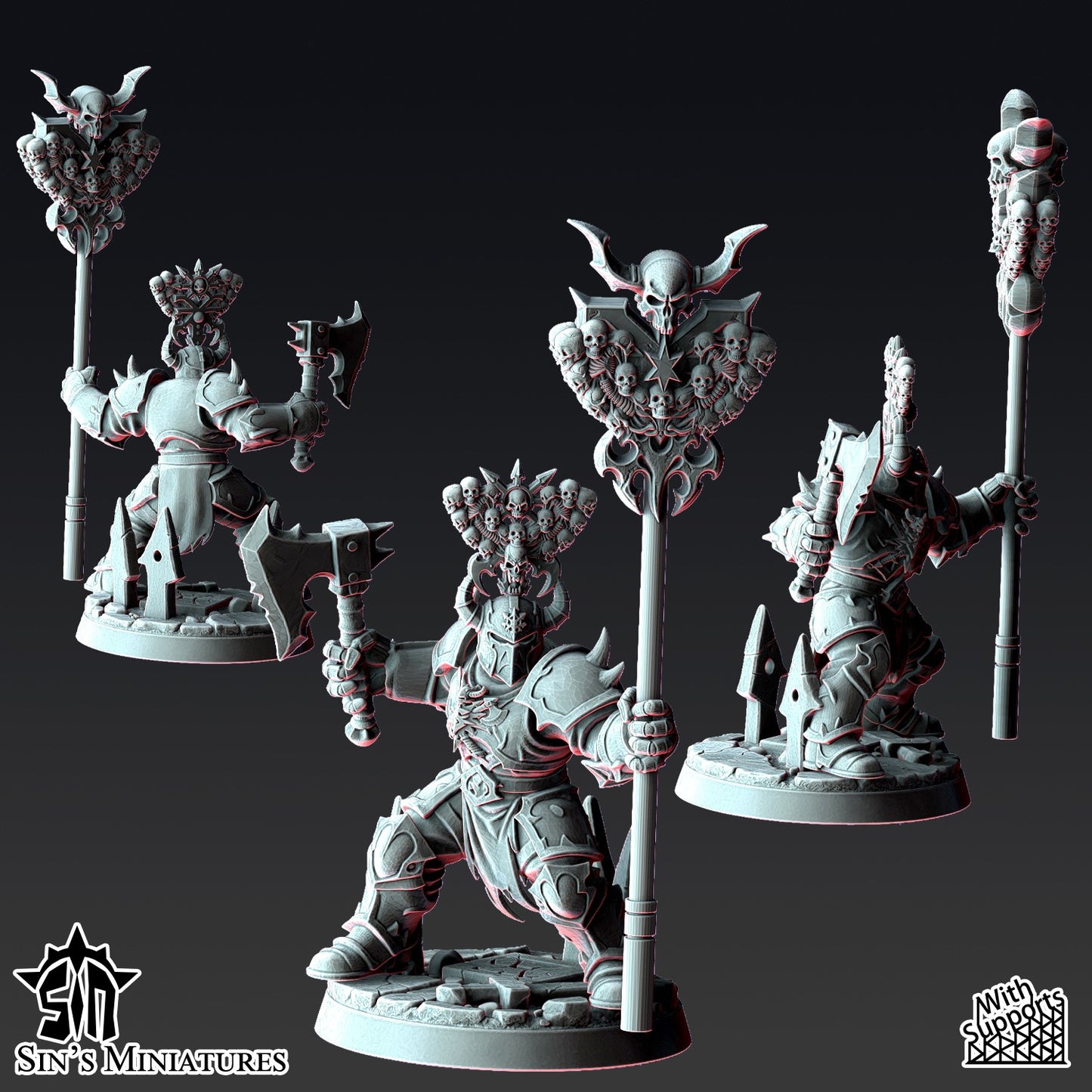 Miniatura Guerreros de la Sangre Revisados Reinos del Caos resina 32mm sin pintar - Drakholm