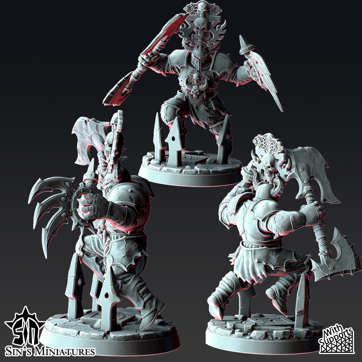 Miniatura Guerreros de la Sangre Revisados Reinos del Caos resina 32mm sin pintar - Drakholm