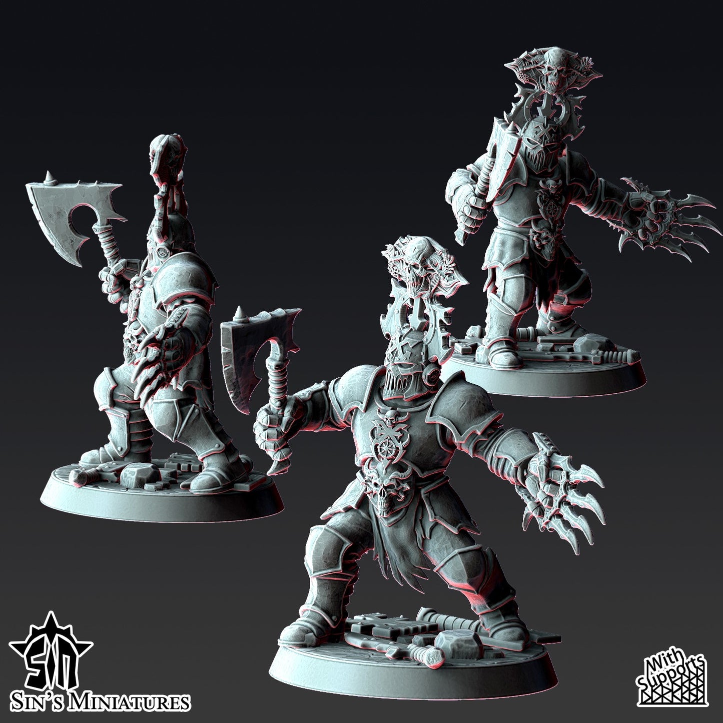 Miniatura Guerreros de la Sangre Revisados Reinos del Caos resina 32mm sin pintar - Drakholm