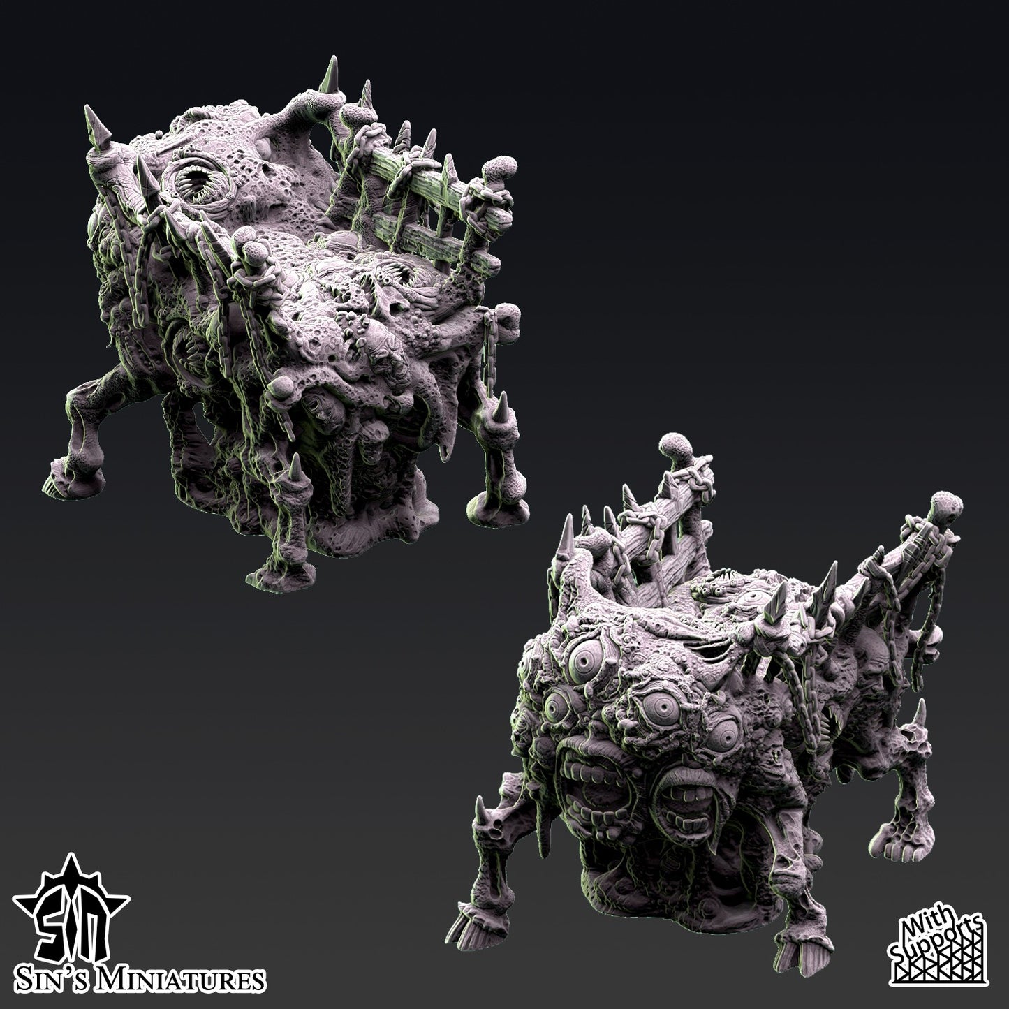 Miniatura Carros del Caos de la Plaga Reinos del Caos resina 32mm sin pintar - Drakholm