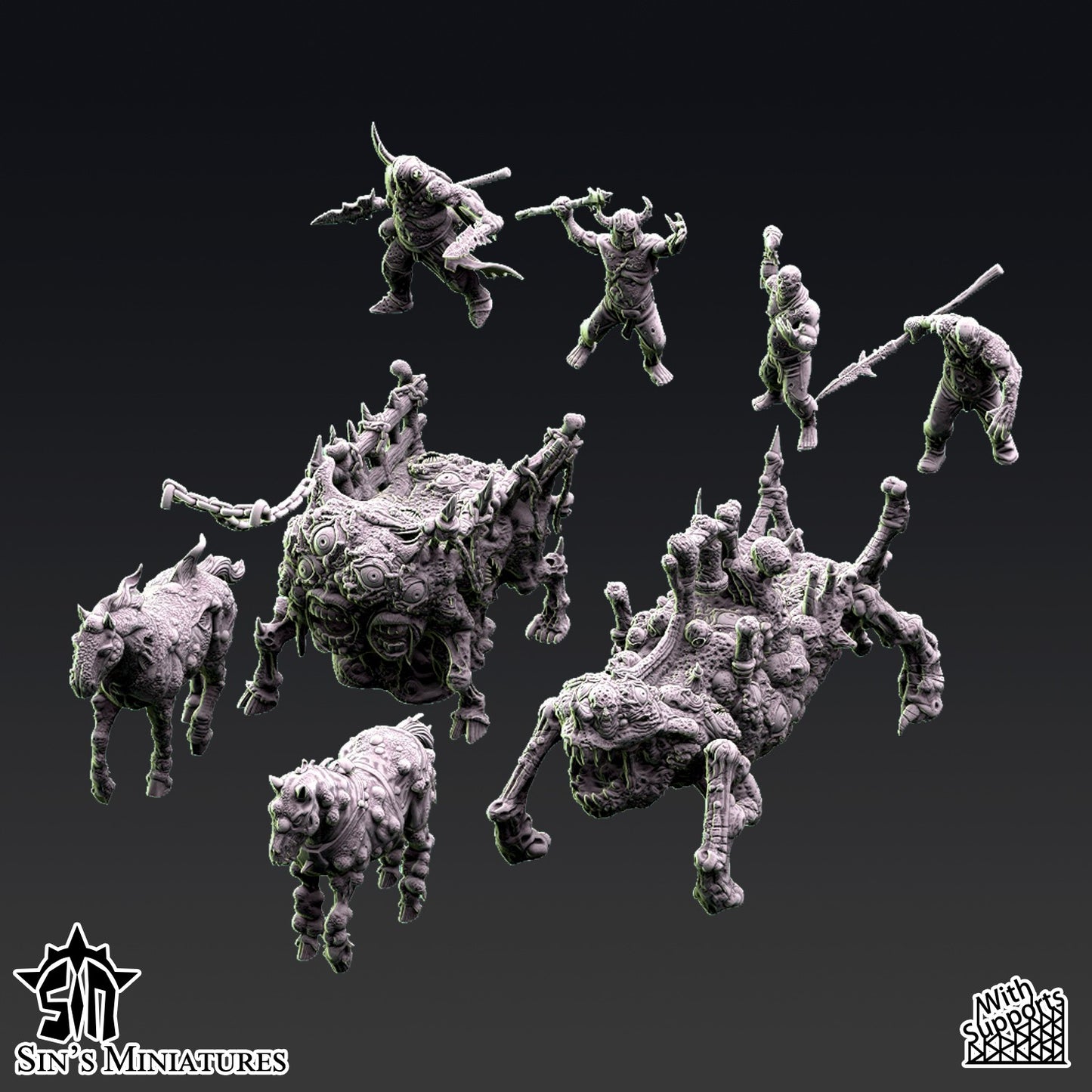 Miniatura Carros del Caos de la Plaga Reinos del Caos resina 32mm sin pintar - Drakholm
