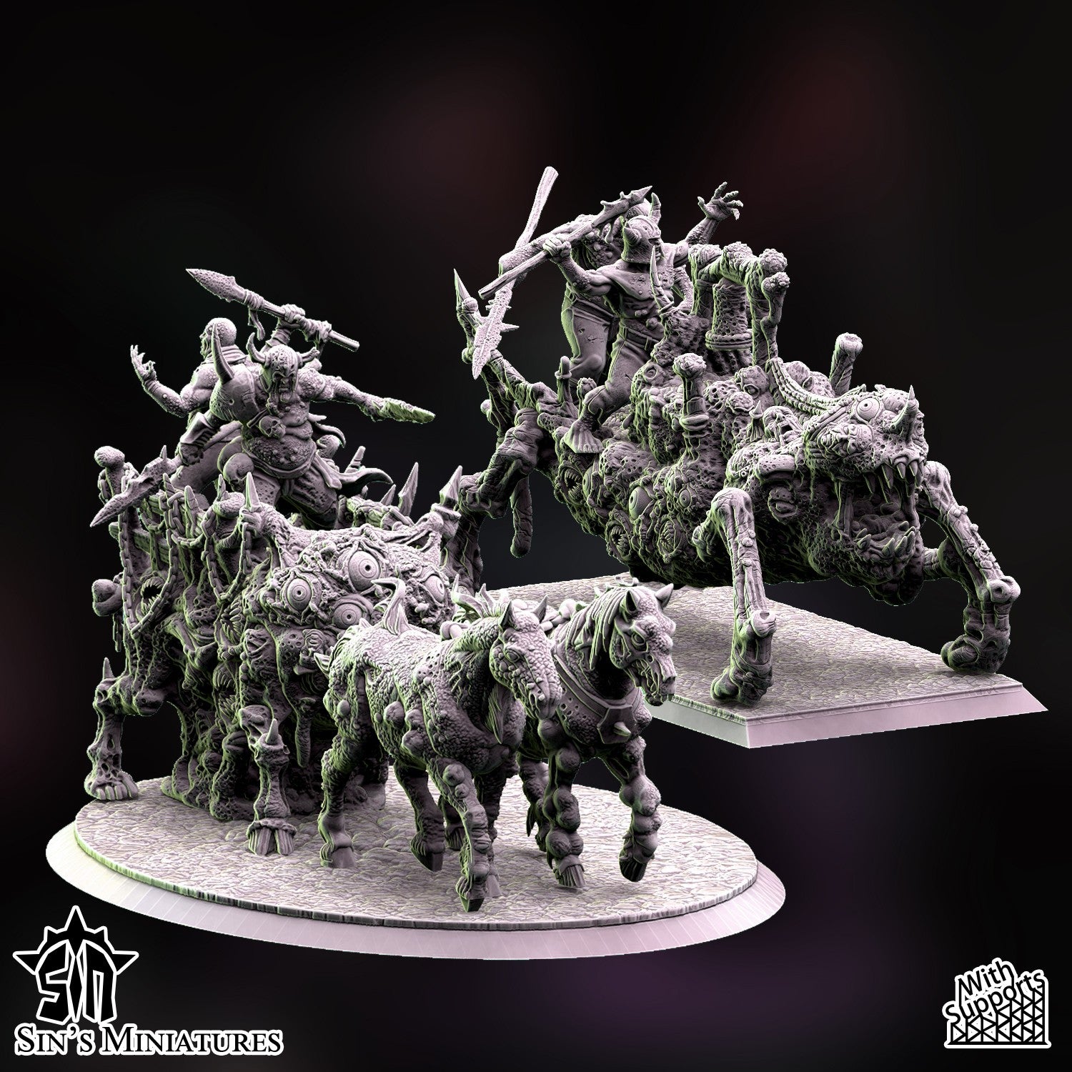 Miniatura Carros del Caos de la Plaga Reinos del Caos resina 32mm sin pintar - Drakholm