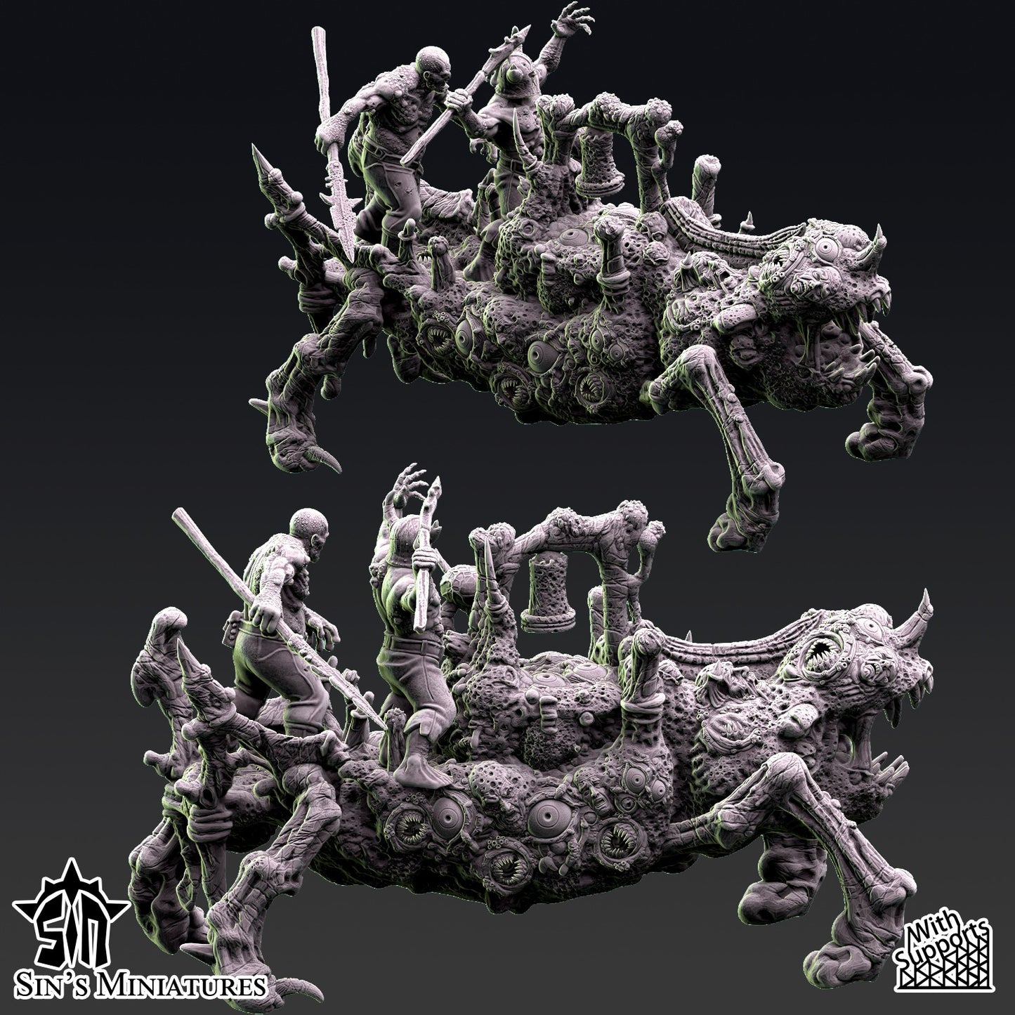 Miniatura Carros del Caos de la Plaga Reinos del Caos resina 32mm sin pintar - Drakholm