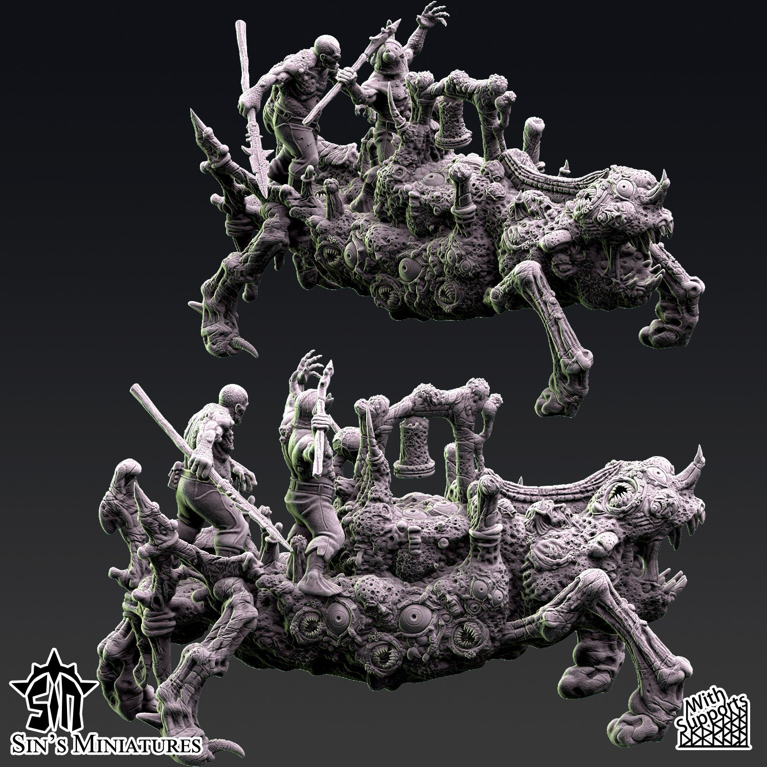 Miniatura Carros del Caos de la Plaga Reinos del Caos resina 32mm sin pintar - Drakholm