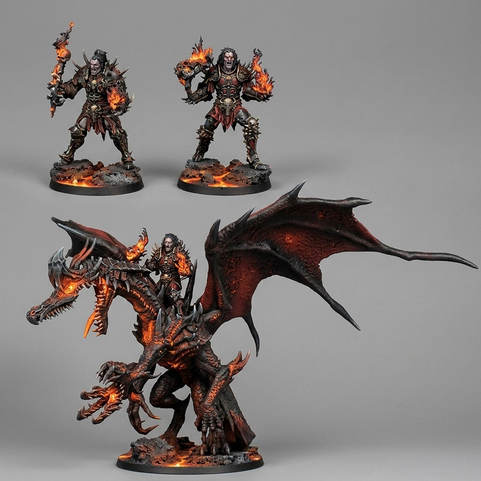 Miniatura El Dragón del Estrago Reinos del Caos resina 32mm sin pintar - Drakholm