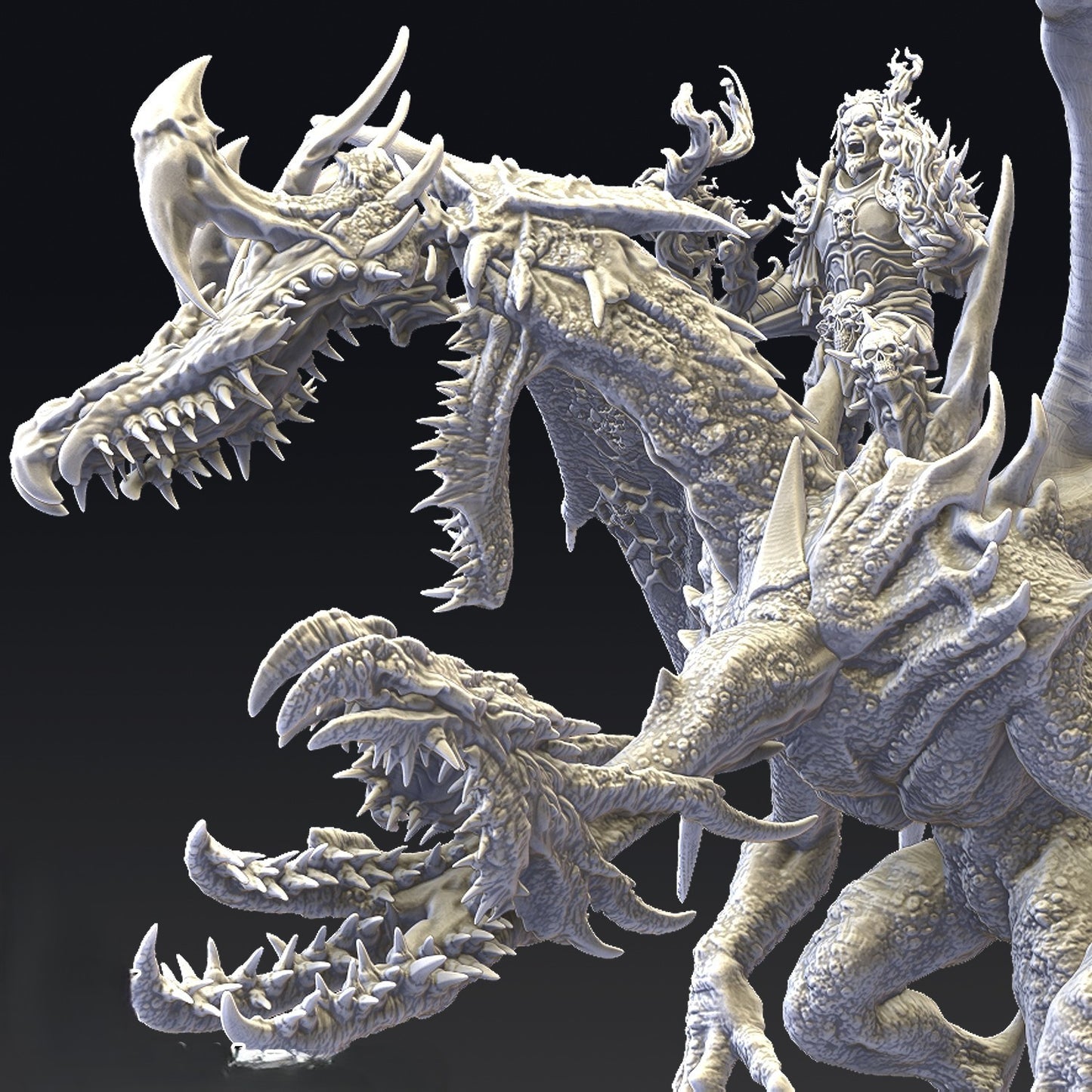 Miniatura El Dragón del Estrago Reinos del Caos resina 32mm sin pintar - Drakholm