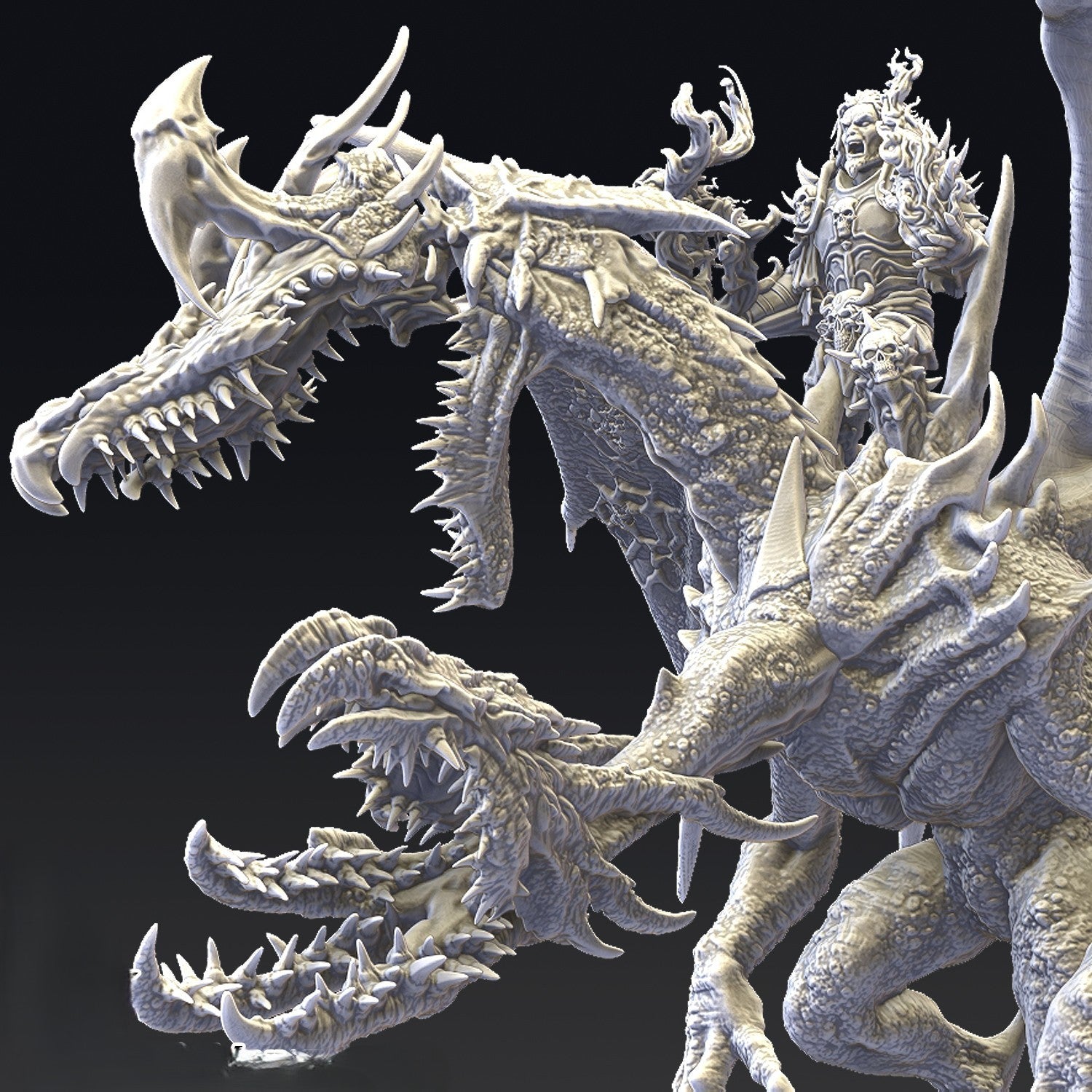 Miniatura El Dragón del Estrago Reinos del Caos resina 32mm sin pintar - Drakholm