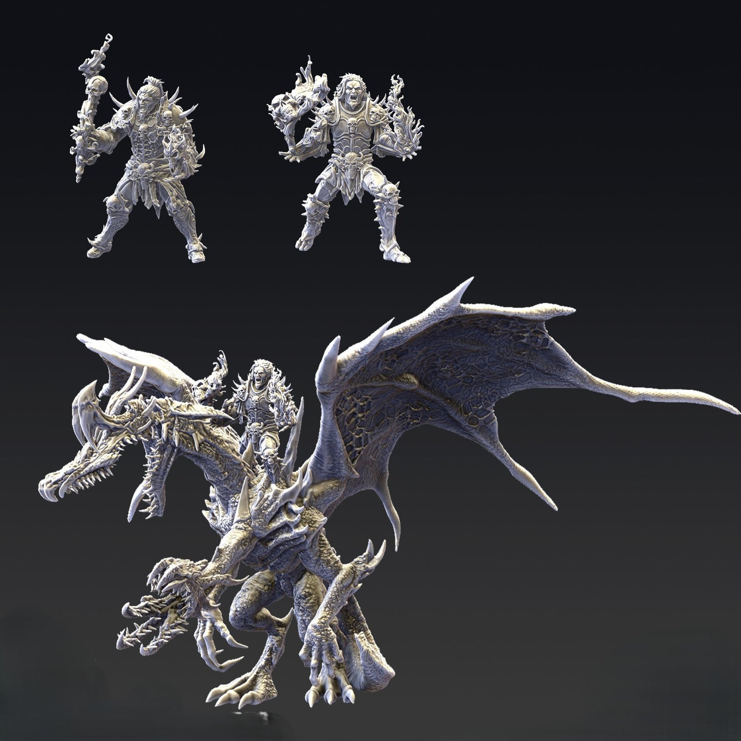 Miniatura El Dragón del Estrago Reinos del Caos resina 32mm sin pintar - Drakholm
