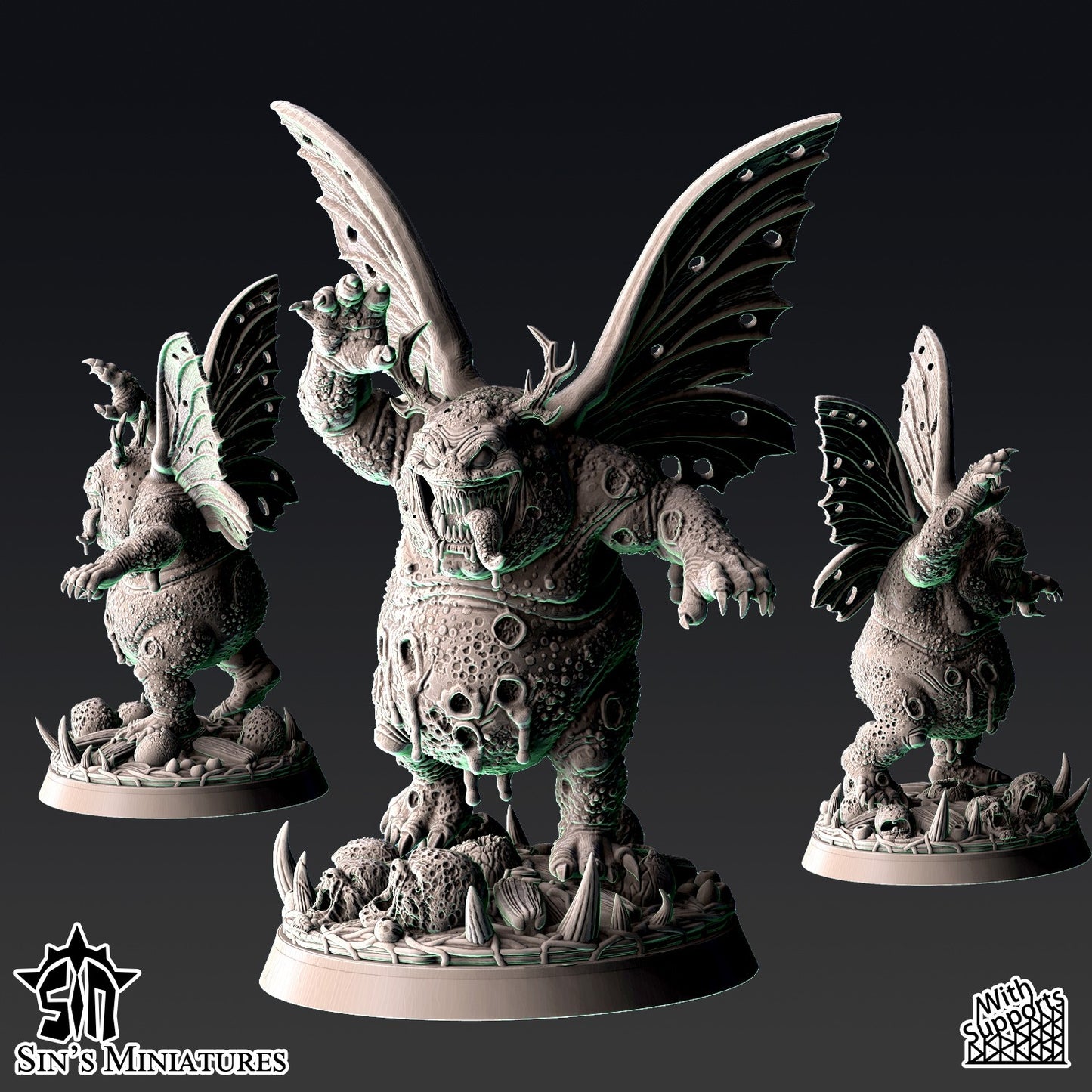 Miniatura Furias del Caos de la Plaga Reinos del Caos resina 32mm sin pintar - Drakholm