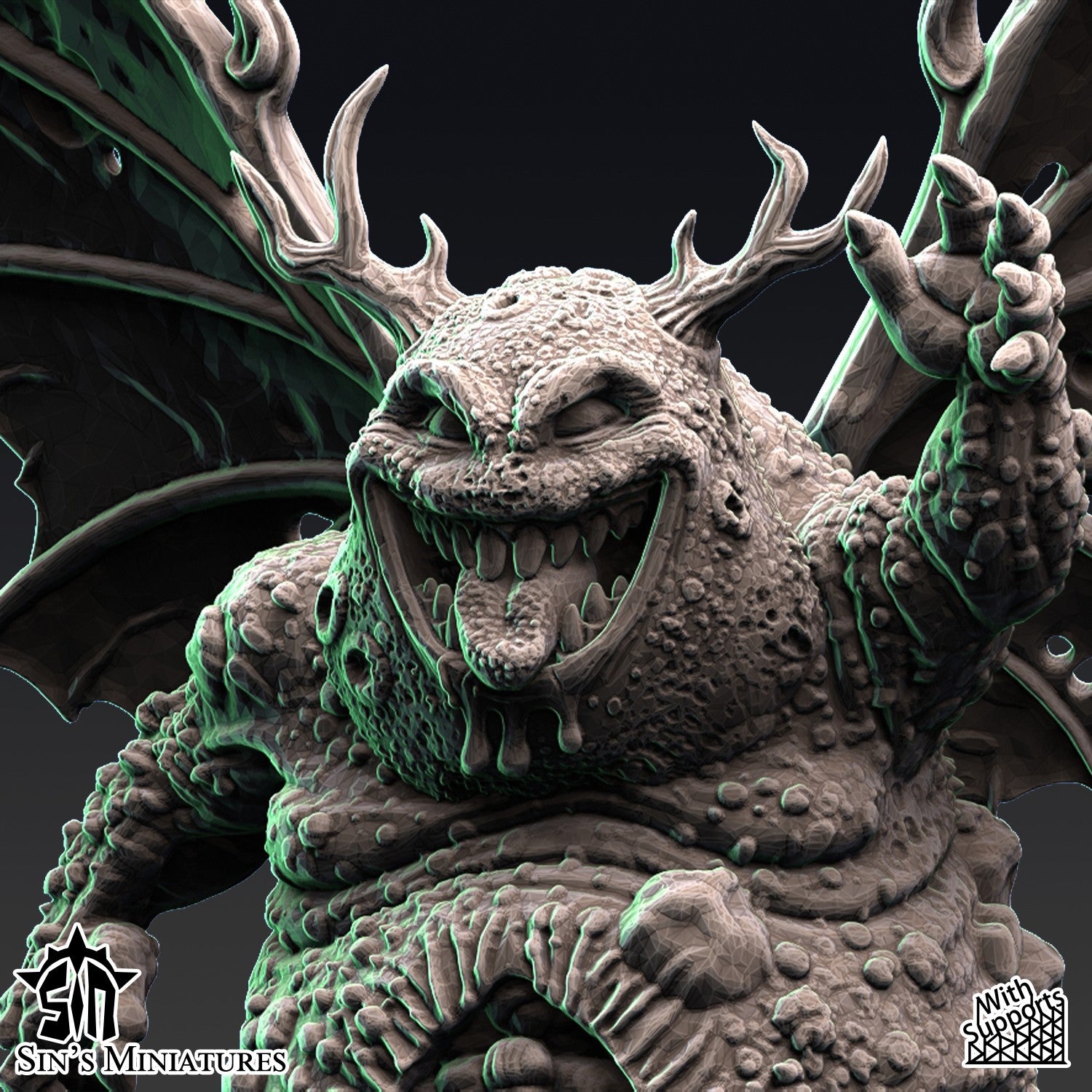 Miniatura Furias del Caos de la Plaga Reinos del Caos resina 32mm sin pintar - Drakholm