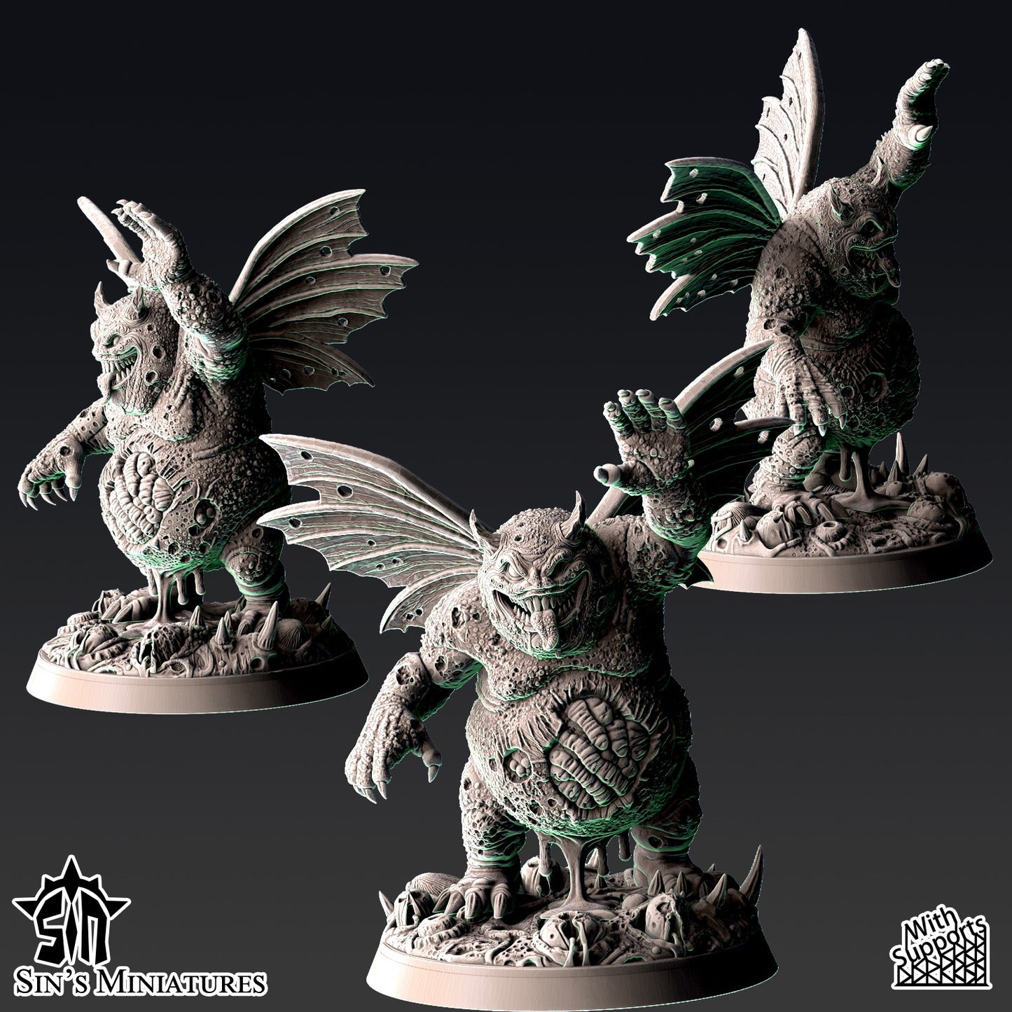 Miniatura Furias del Caos de la Plaga Reinos del Caos resina 32mm sin pintar - Drakholm