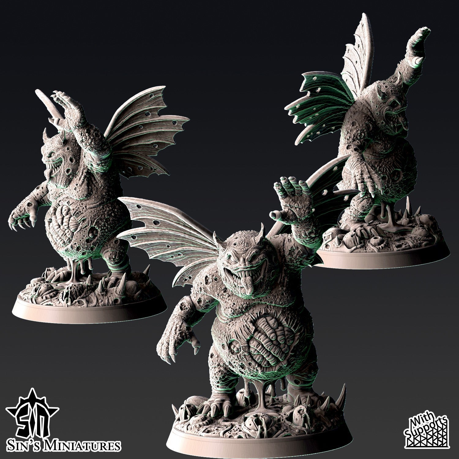 Miniatura Furias del Caos de la Plaga Reinos del Caos resina 32mm sin pintar - Drakholm