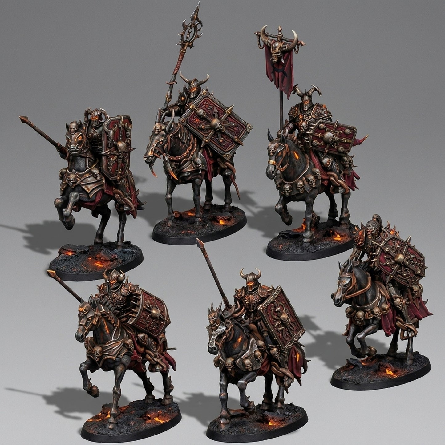Miniatura Caballeros del Estrago Reinos del Caos resina 32mm sin pintar - Drakholm