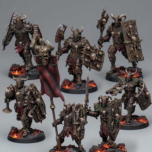 Miniatura Guerreros del Estrago Reinos del Caos resina 32mm sin pintar - Drakholm