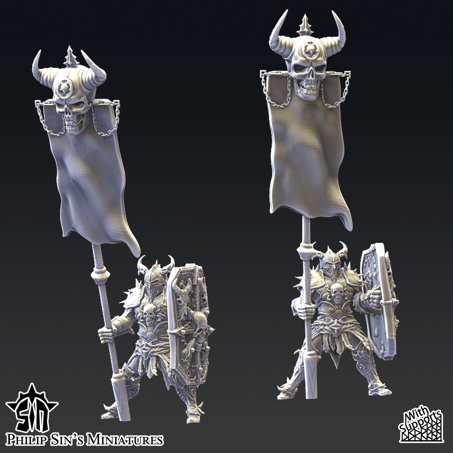 Miniatura Guerreros del Estrago Reinos del Caos resina 32mm sin pintar - Drakholm
