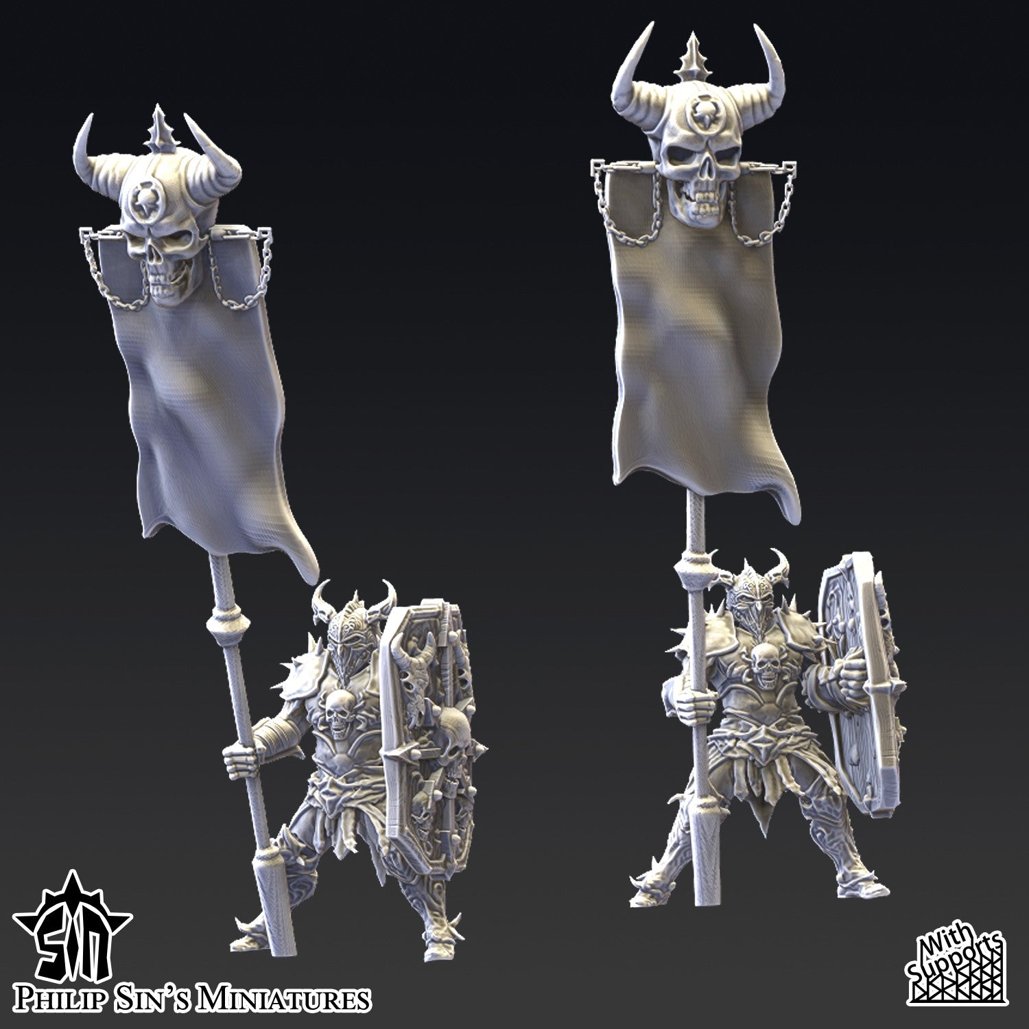 Miniatura Guerreros del Estrago Reinos del Caos resina 32mm sin pintar - Drakholm