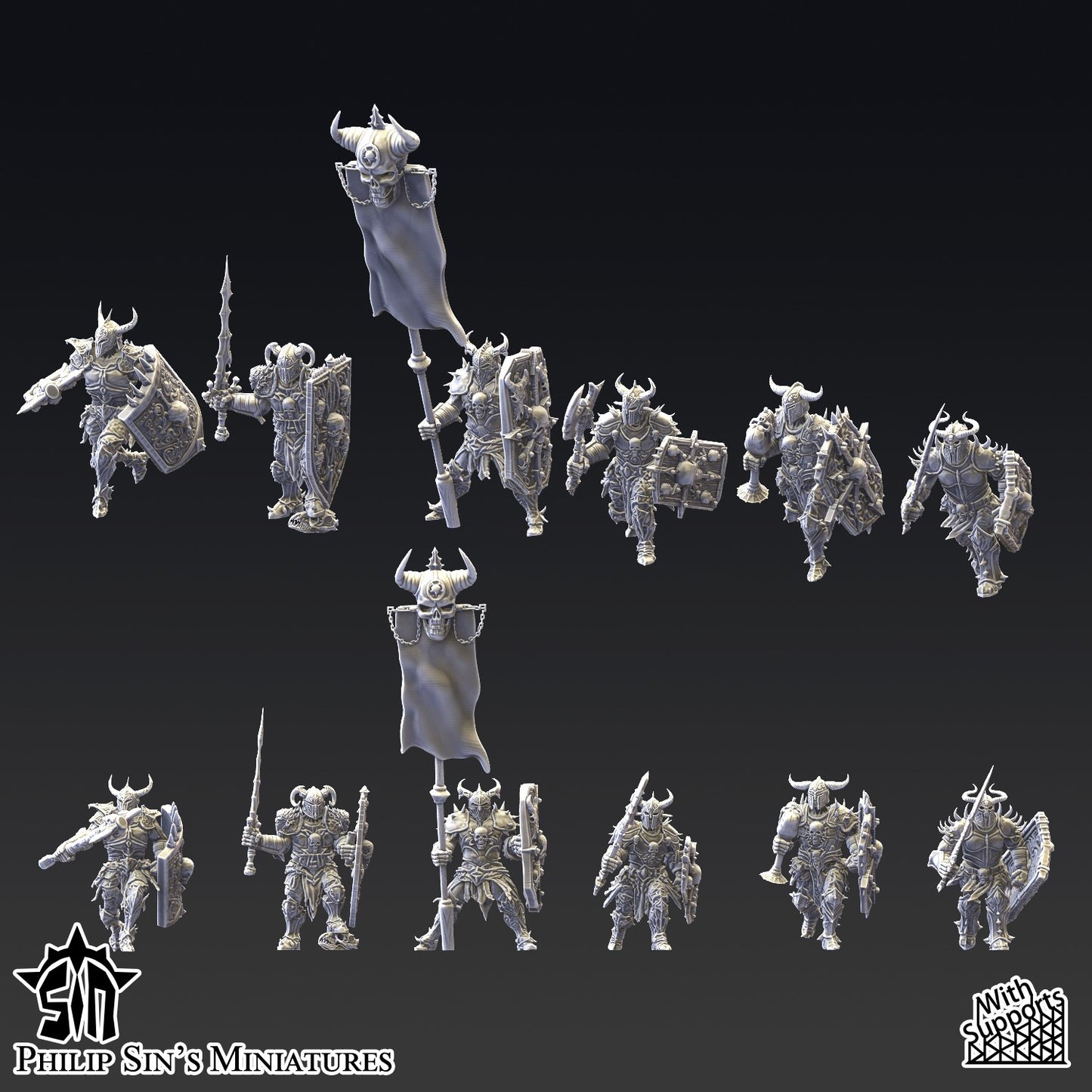 Miniatura Guerreros del Estrago Reinos del Caos resina 32mm sin pintar - Drakholm