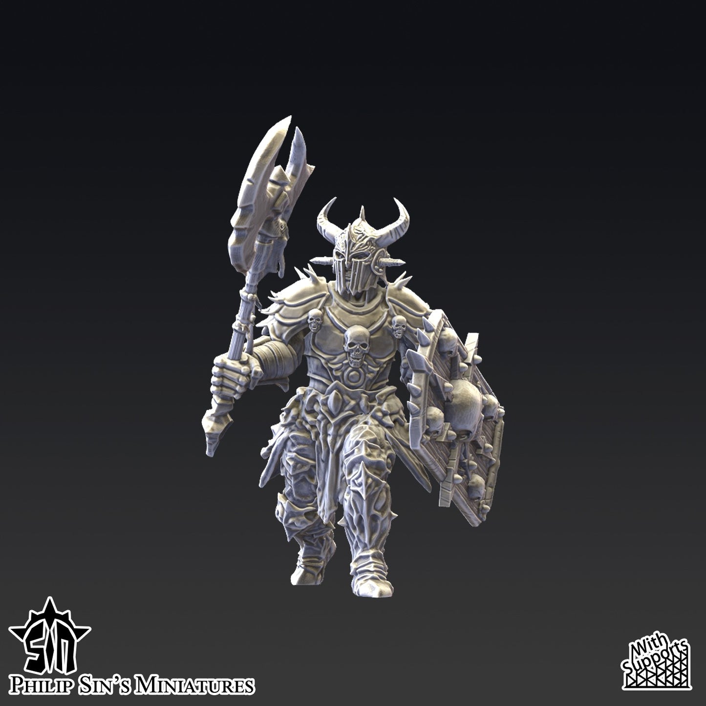 Miniatura Guerreros del Estrago Reinos del Caos resina 32mm sin pintar - Drakholm