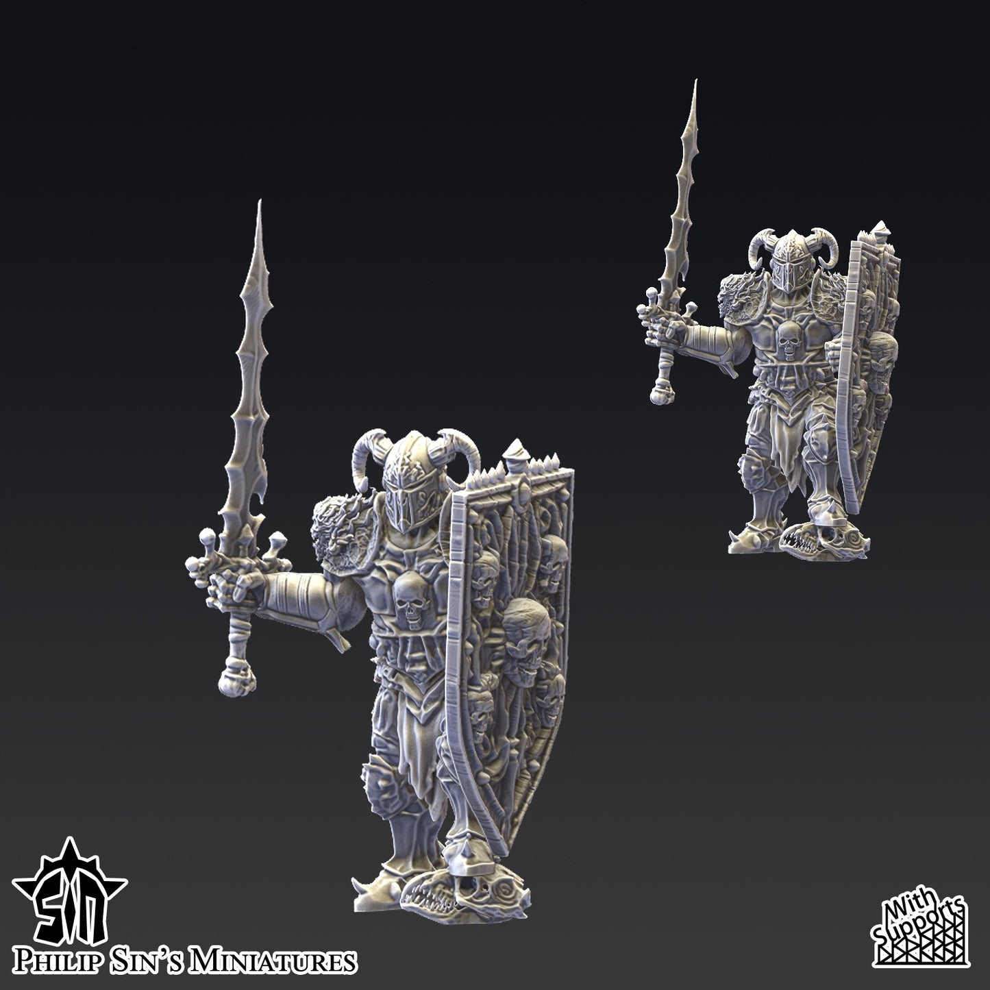 Miniatura Guerreros del Estrago Reinos del Caos resina 32mm sin pintar - Drakholm