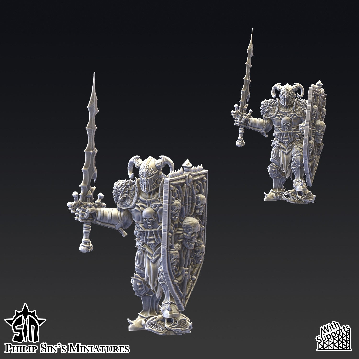 Miniatura Guerreros del Estrago Reinos del Caos resina 32mm sin pintar - Drakholm