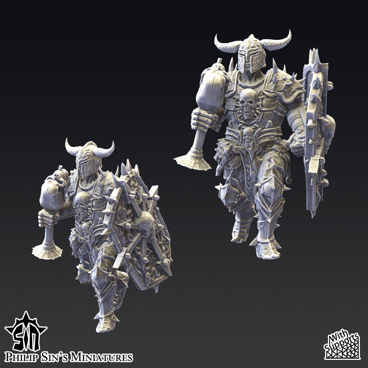 Miniatura Guerreros del Estrago Reinos del Caos resina 32mm sin pintar - Drakholm