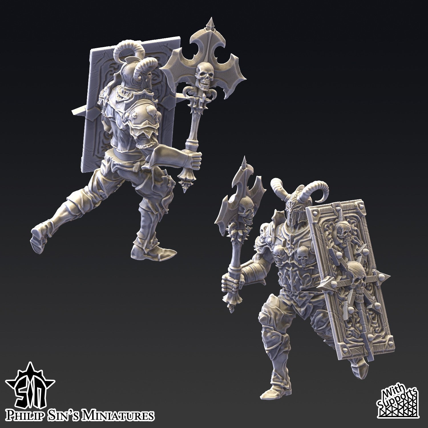Miniatura Guerreros del Estrago Reinos del Caos resina 32mm sin pintar - Drakholm