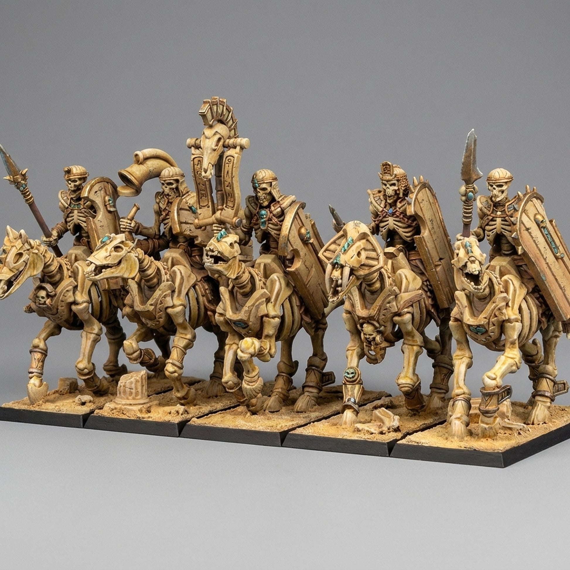 Miniatura Caballería Pesada de las Arenas Reyes Funerarios resina 32mm sin pintar - Drakholm