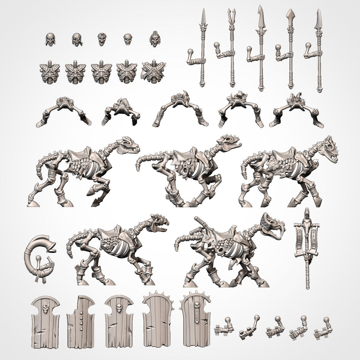 Miniatura Caballería Pesada de las Arenas Reyes Funerarios resina 32mm sin pintar - Drakholm