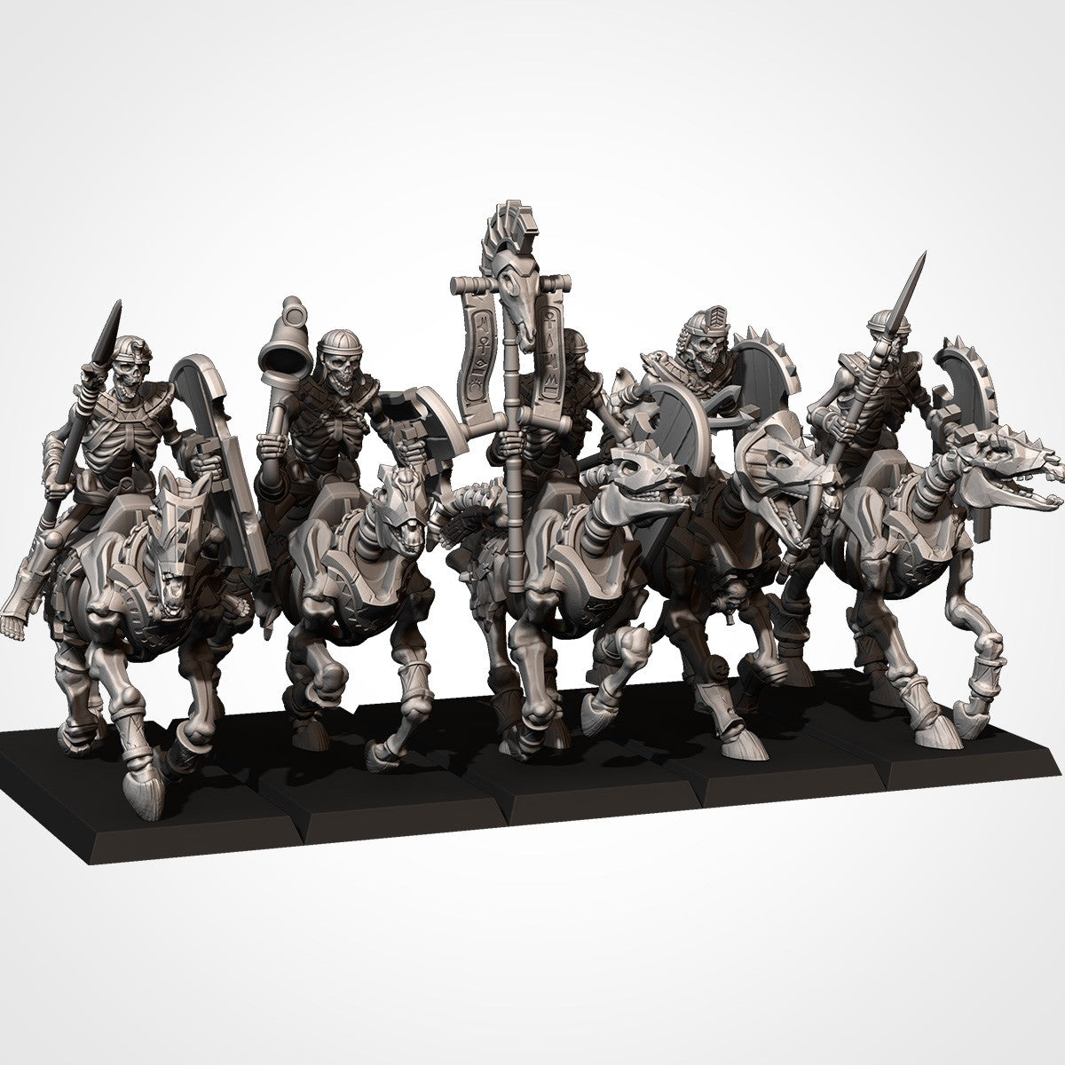 Miniatura Caballería Pesada de las Arenas Reyes Funerarios resina 32mm sin pintar - Drakholm
