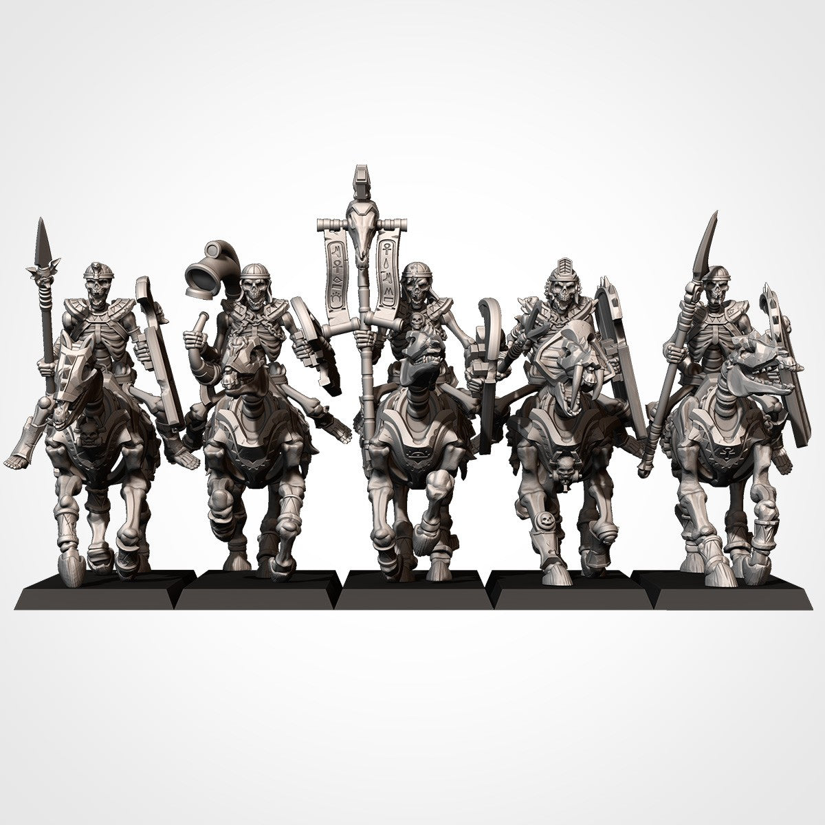 Miniatura Caballería Pesada de las Arenas Reyes Funerarios resina 32mm sin pintar - Drakholm
