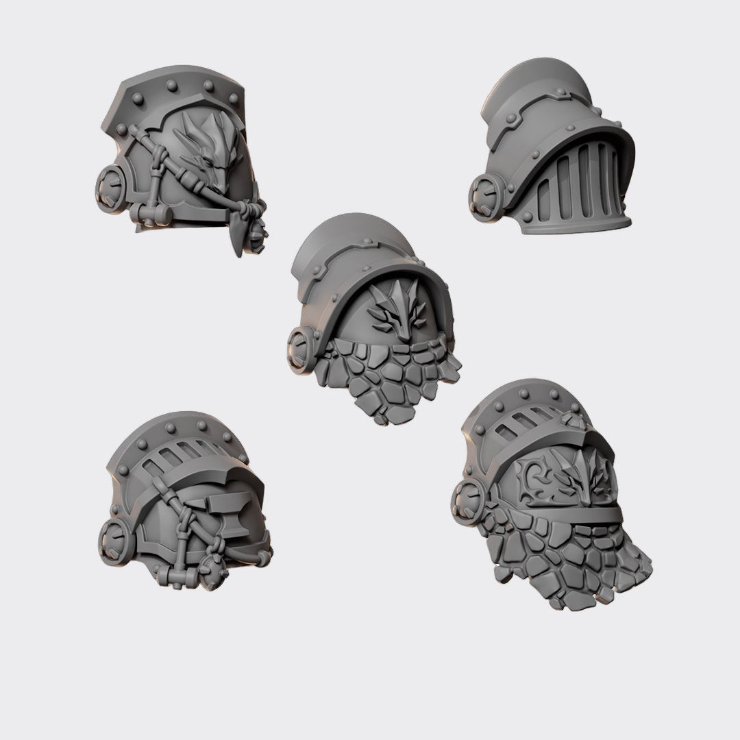 Hombreras Anvil Wardens A — bits de conversión sci-fi grimdark de Greytide Studio, resina 32mm sin pintar