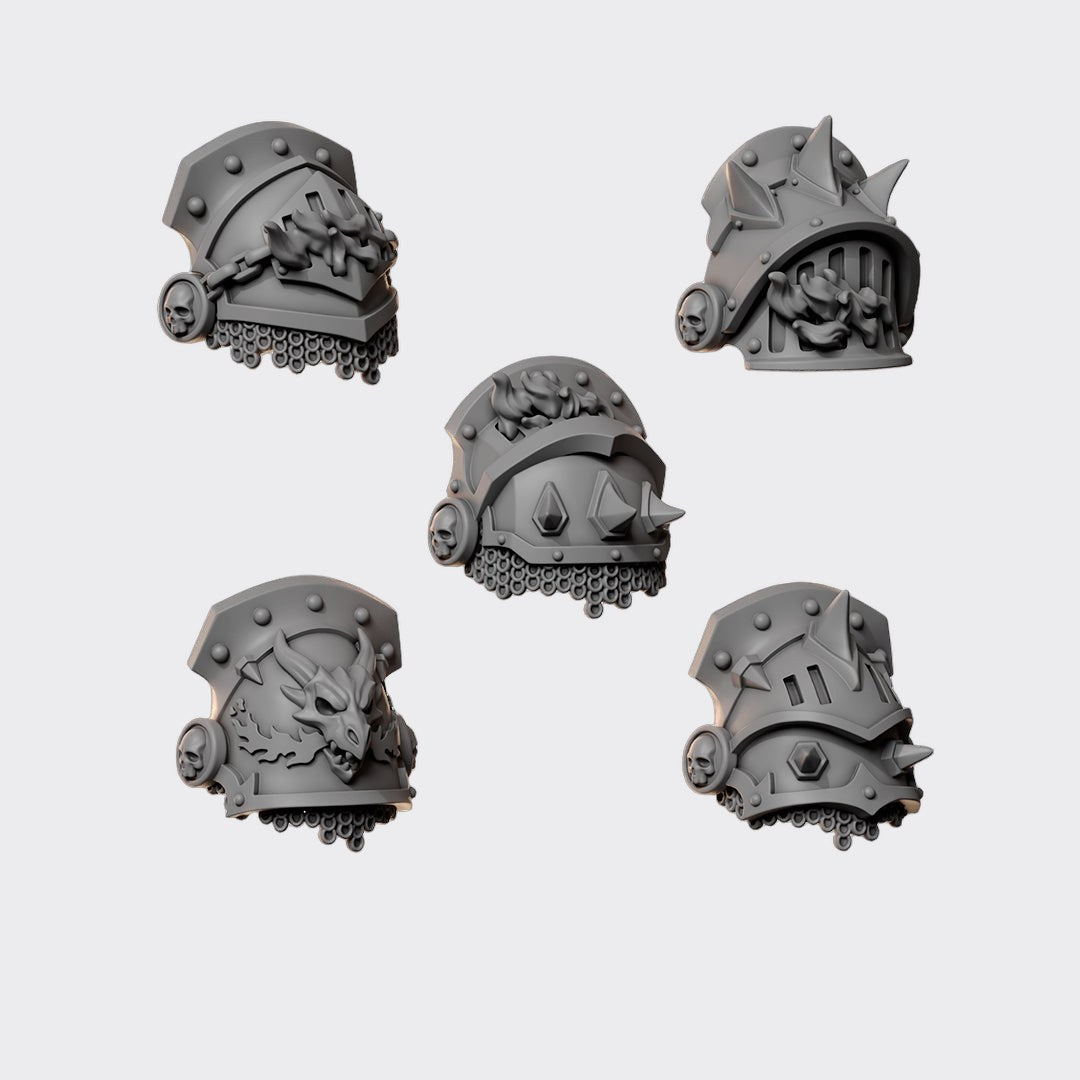 Hombreras Anvil Wardens C — bits de conversión sci-fi grimdark de Greytide Studio, resina 32mm sin pintar