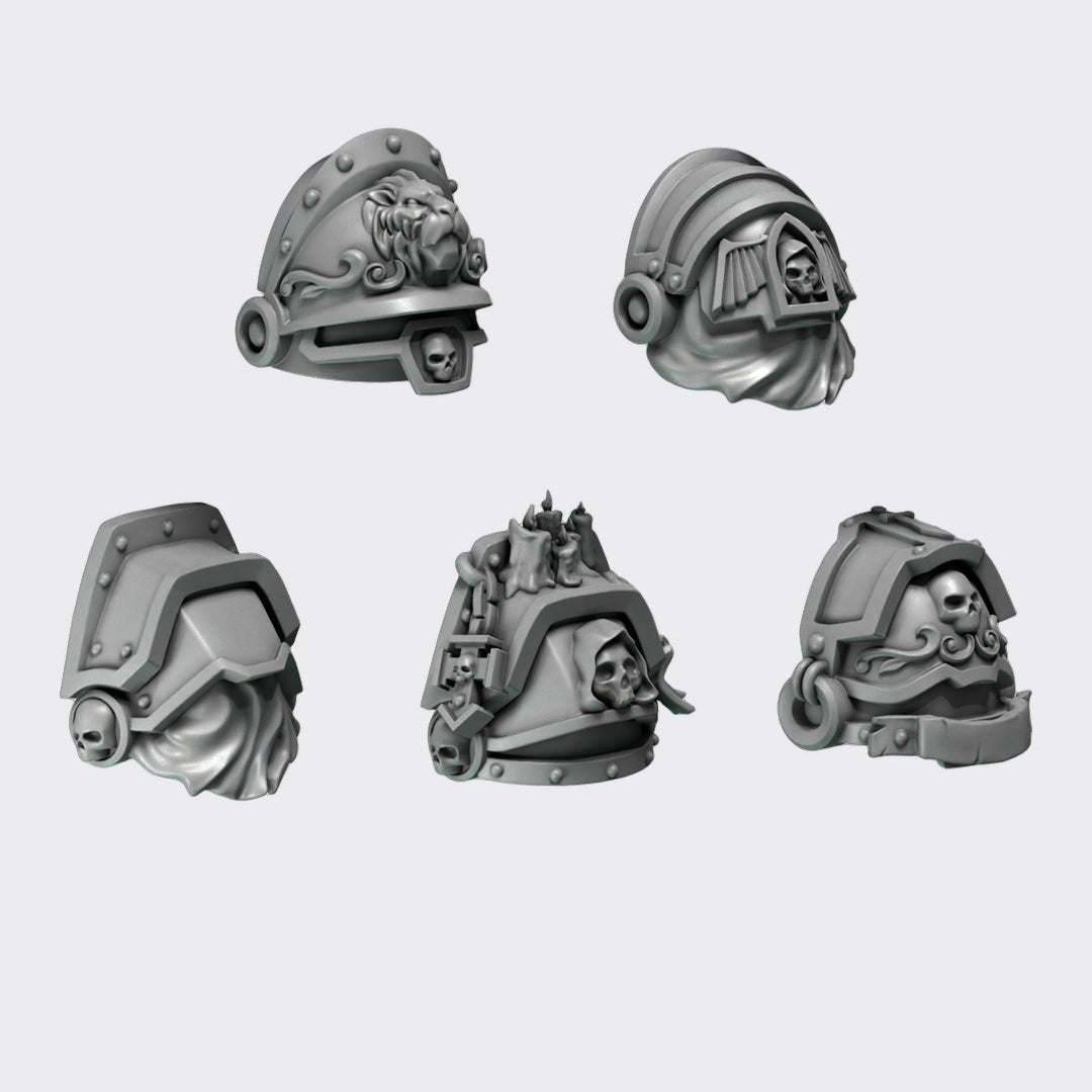 Hombreras Eternal Pilgrims B — bits de conversión sci-fi grimdark de Greytide Studio, resina 32mm sin pintar
