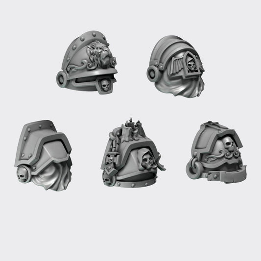 Hombreras Eternal Pilgrims B — bits de conversión sci-fi grimdark de Greytide Studio, resina 32mm sin pintar