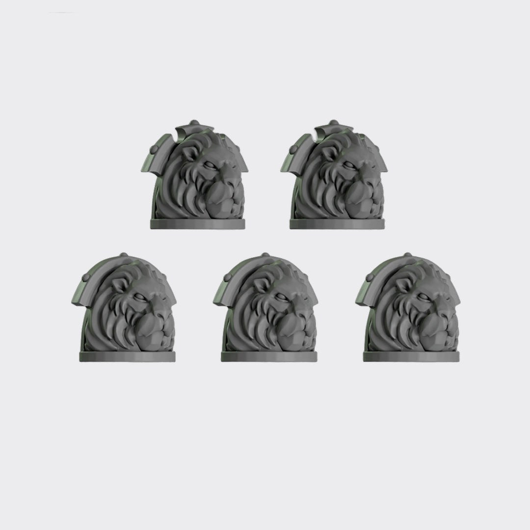 Hombreras Eternal Pilgrims D — bits de conversión sci-fi grimdark de Greytide Studio, resina 32mm sin pintar