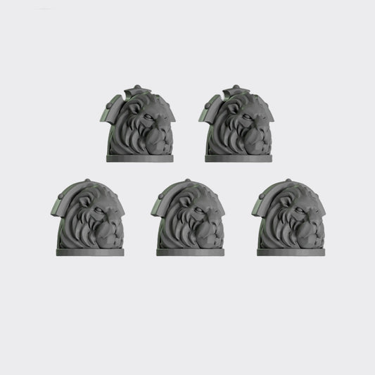 Hombreras Eternal Pilgrims D — bits de conversión sci-fi grimdark de Greytide Studio, resina 32mm sin pintar