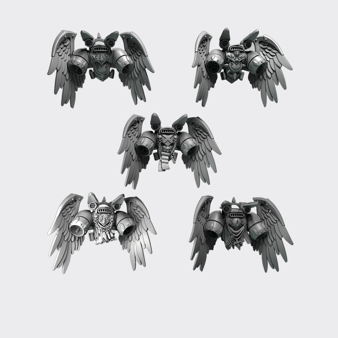 JetPack Crimson Lords A — bits de conversión sci-fi grimdark de Greytide Studio, resina 32mm sin pintar