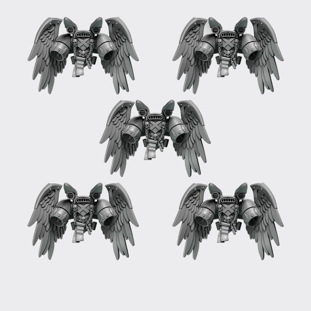 JetPack Crimson Lords D — bits de conversión sci-fi grimdark de Greytide Studio, resina 32mm sin pintar