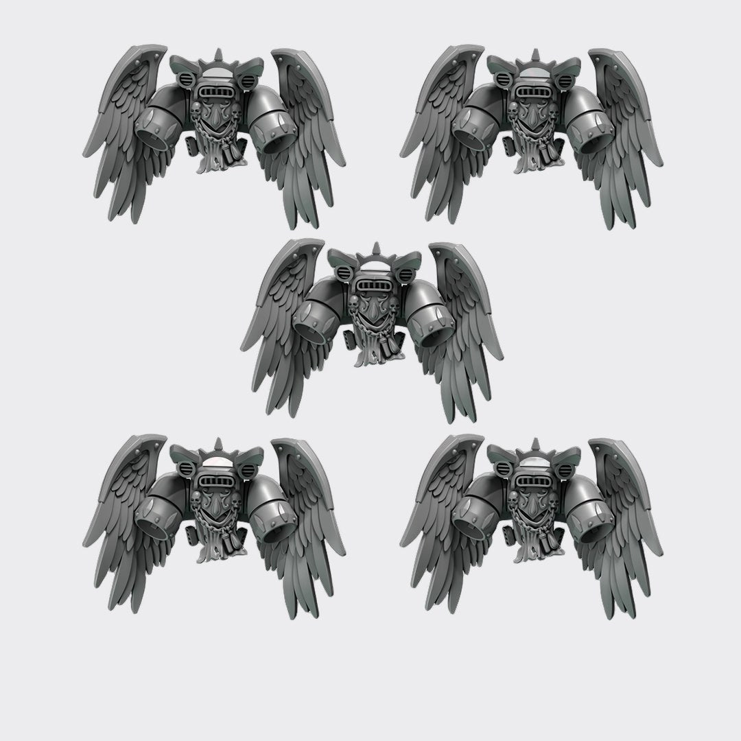 JetPack Crimson Lords E — bits de conversión sci-fi grimdark de Greytide Studio, resina 32mm sin pintar