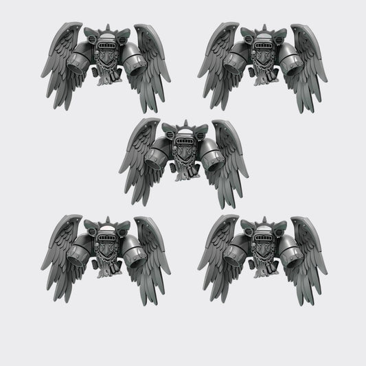 JetPack Crimson Lords E — bits de conversión sci-fi grimdark de Greytide Studio, resina 32mm sin pintar