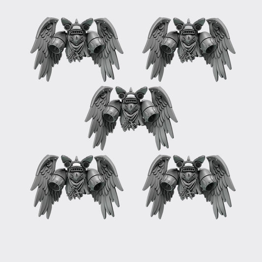 JetPack Crimson Lords F — bits de conversión sci-fi grimdark de Greytide Studio, resina 32mm sin pintar