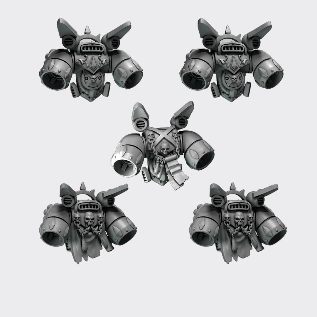 JetPack Crimson Lords I — bits de conversión sci-fi grimdark de Greytide Studio, resina 32mm sin pintar
